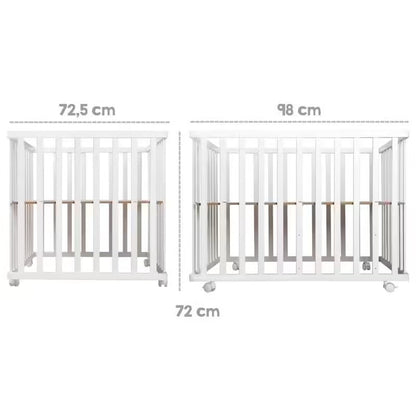 Parc bébé rectangulaire sur roulettes Babyride