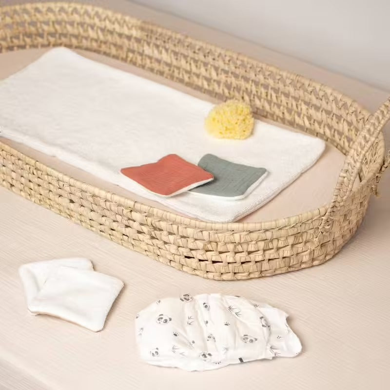 Set 4-en-1 : panier à langer avec matelas, housse et tapis nomade